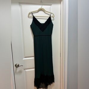 J. Crew Dark Green Dress with Zipper